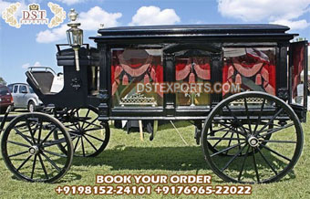 Classical Funeral Horse Drawn Carriage For Sale
